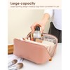 Travel Makeup Bag,Large Capacity PU Waterproof Storage Makeup Bag,Open Flat