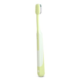 Suavinex, Kinderzahnbürste, für Kinder ab 6 Jahren, weiche Borsten im Zickzack, ideal für Molaren, Milchzähne und Ultimative, ergonomischer und rutschfester Griff, Grün