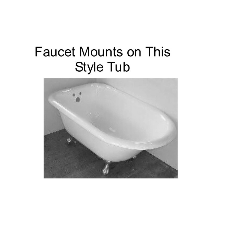 Chrome Clawfoot Tub Add-A-Shower Faucet With HandShower Kit - Fit