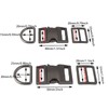 aoozleny 4 sets Buckles Hook Clip, D Dee Ring Side