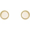 Auriga Fine Jewelry 18K Yellow Gold Vermeil Engravable Beaded Stud