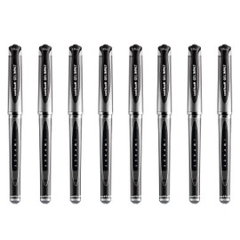 uni-ball UM-153S Gel Impact Broad Rollerball Pens - 1mm Nib, 0.6mm Line Width - Black Ink (8)