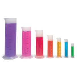 LEARNING RESOURCES LEAR2906 Science Teaching Materials Graduated Cylinders, Set of 7, Plastic