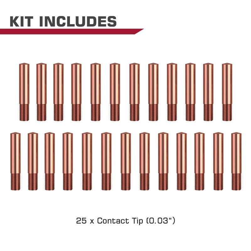 ARCCAPTAIN MIG Welding Contact Tips 11-30 (0.030") Welding Tips for