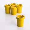 LST 5x Ashtray Storm Ashtray Smokeless Drink Holder Yellow Plastic