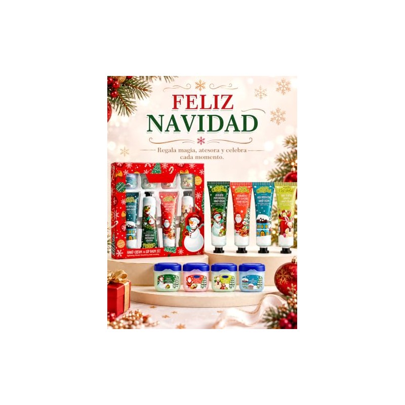 Crema de Manos Hidratante， Crema de manos navideña,Colección De Cremas