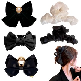 Noguez. Set con 6 pinzas de Moño para Cabello, Moños para Mujer, Accesorios para Cabello de Mujer, Pinzas para Cabello, Cambia tu Look en Segundos, Moños Coquette.