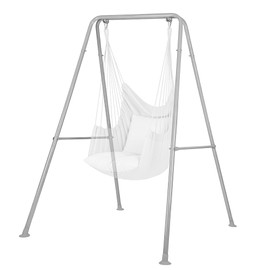 AUTOKAKUM Swing Stand Only, Hammock Chair Stand, Heavy-Duty Metal Stand, Multi-Use Swing Frame for Indoor and Outdoor, Backyard, Max Load 300lbs, Hammock Chair not Included (Grey)