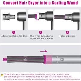 5 in 1 Hair Tool for Dyson Supersonic Hair Dryer Curling Attachment Automatic Curling Suit, Accessories for Multiple Hair Styles