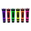 Lecute 6 Pinturas Maquillaje Neon Brilla Luz Negra Uv Glow