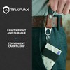 Trayvax Keyton Leather Keychain, Quick Release Carabiner Clip Key Chain
