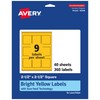 Avery Printable Square Labels with Sure Feed Technology, 2-1/2" x