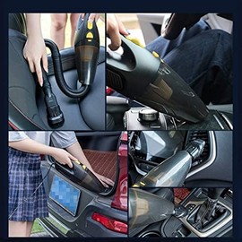 Vacú de la mano inalámbrica, 600 0PA Aspiradora de automóvil de alta potencia, aspiradora de aspiración a mano, inalámbrica, recargable, aspiradora...