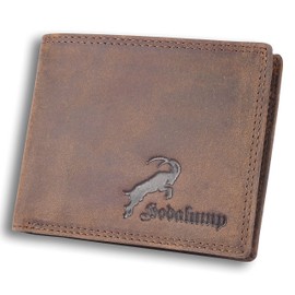 hodalump Genuine leather wallet for men and women with RFID protection, wallet including gift packaging, wallet with coin compartment and embossing, hodalump, Classic