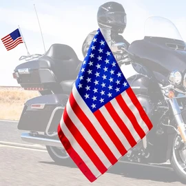 Motorcycle Flag 6x9 Motorcycle American Flag 6" x 9" Replacement Motorcycle US Flag Double Sided Sewing UV Coated Mini Flag