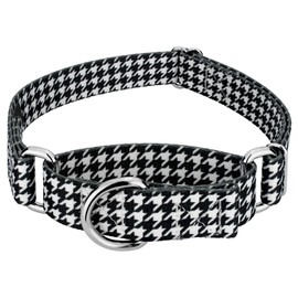 Country Brook Petz - Houndstooth Martingale Dog Collar - Sports and Athletics Collection featuring Spirited Designs (1 Inch, Medium)