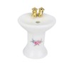 1/24 Dollhouse Miniature Bathroom Set Simulation Ceramic Bathtub Toilet Sink