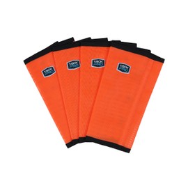 TackPro Loose-Fitting Fly Boots for Horses Breathable Non-Slip Fly Boots Reduce Stomping in Horses Leg Guard for Summer Set of 4 Orange L