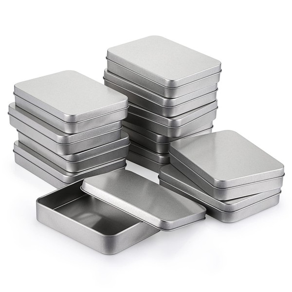 BTSKY Set of 12 Rectangular Empty Tins Box Containers with