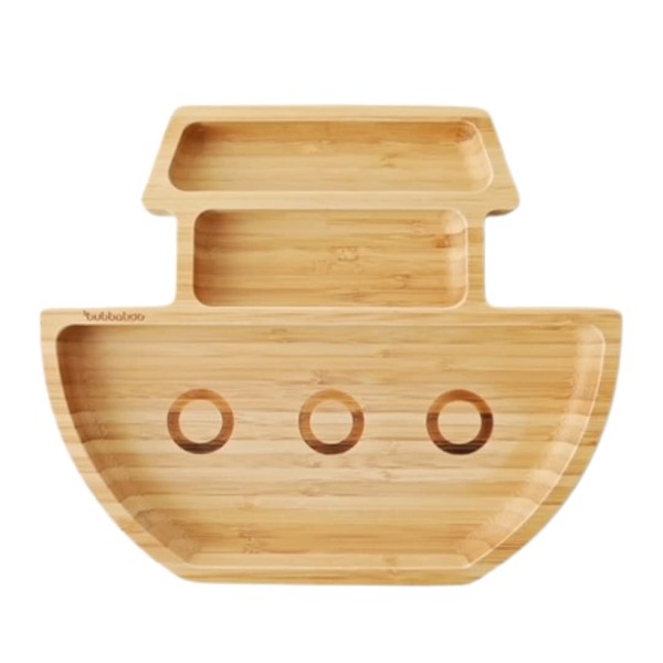 Bubba Boo Ark Bamboo Baby Plate| Fun Bamboo Suction Plates