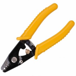 Yankok [3-Hole Fiber Optic Stripper] for Stripping 1.6-3.0mm Wire Jacket, 250-900μm Tight Buffer and 125-250μm Coating, 6" Length, Yellow TPR Handle, Precision Three Hole