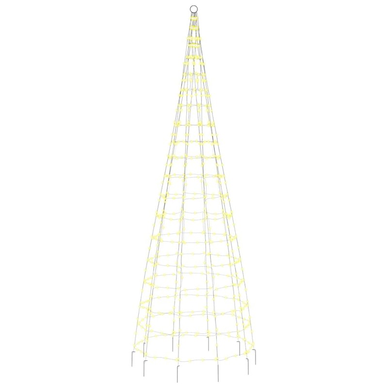 vidaXL LED Christmas Tree for Flagpole, 550 LEDs, Warm White,