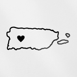 Decal Stickers of Puerto Rico Outline Heart (Black) (Set of 2) Premium Waterproof Vinyl Decal Stickers for Laptop Phone Accessory Helmet Car Window Mug Tuber Cup Door - BICVER1e91711BLW19Y24