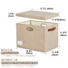 Roobyl 17" Large Collapsible Storage Bins with Lids, Stackable Closet