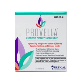 Provella Probiotic Dietary Supplement for Women: Supports Digestive, Feminine, and Immune Health - 30 Tablets