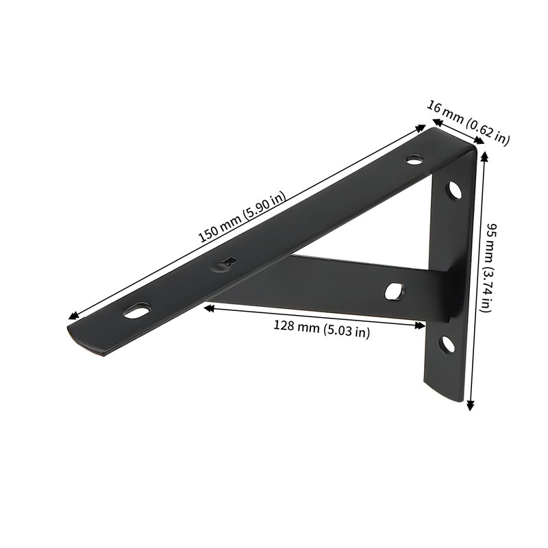 JAPCHET 10 PCS 6 Inch Shelf Support Bracket, 15cm Triangle