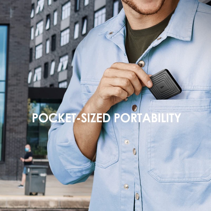 Silicon Power 512GB Portable SSD, Compact Pocket-Size USB 3.2 Gen