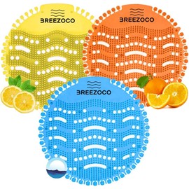 Urinal Screen Deodorizer (50 Pack), Urinal Mats Deodorizer Fresh Pads, Urinal Cakes Bulk Scented Anti-Splash, – Perfect for Schools, Bathrooms, Restrooms, Offices (Ocean Breeze/Lemon/Orange) (50 Pack)