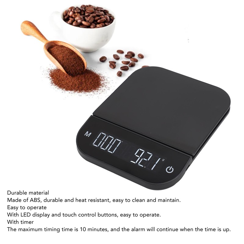 5kg/0.1g Coffee Scale 1200mAh Rechargeable Digital Coffee Scale 11lb Portable