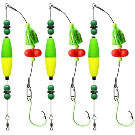Skipaelf Catfish Rig,Catfish Rigs Catfish Float Rigs with Rattler Santee Cooper Rigs,Catfish Floats Catfishing Tackle for Bank Fishing 10/0 Circle Hooks 3Packs