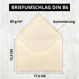 Neuser FarbenFroh 80 g/m² B6 envelopes, 175 x 125 mm, wet sealing