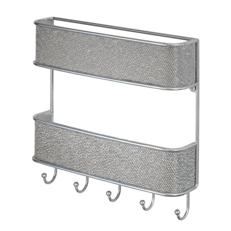 mDesign Key Rack with Shelf - Versatile Metal Key Rack