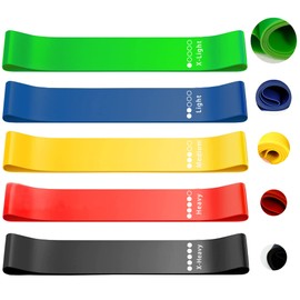 roseddy Training Tubes Resistance Bands Natural Latex Fitness Bands Yoga 5 Different Strength Exercise Banded Set for Home Muscle Training Booty Rubber Tubes (5 Colors)