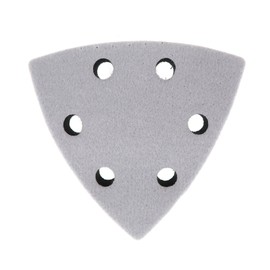 SEIWEI 1 Pack Triangle Sanding Interface Pads, Hook and Loop - Triangular Soft Density Sponge Cushion Buffer Backing Pads with 6-Hole Foam Interface Pads