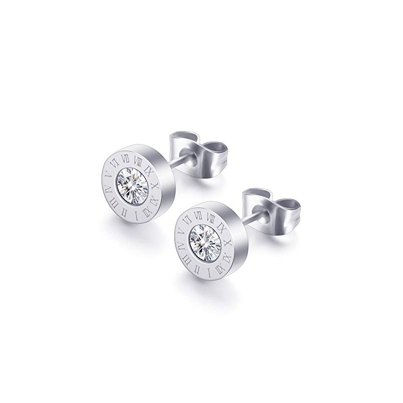 Liberty-M Roman Numeral Earrings for Both Ears, 2 Pieces for