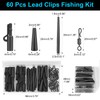 Realure 60 Pcs Lead Clips Carp Fishing Accessories Safety Lead