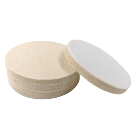 pson 4Pcs 5 Inch Wool Felt Polishing Pad, Buffing Wheels Polish Pad with Flocking Hook & Loop Backing for Random Orbital Sander, Fine Polishing