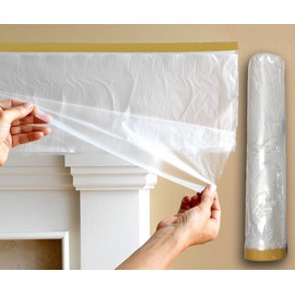 Electriduct 3/4" Painter's Masking Tape with Pre-Taped, Hi-Temp Drop Cloth - 95" Wide x 82 Feet (Pack of 3)