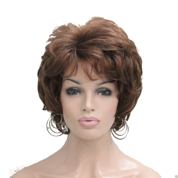 Lydell Women Synthetic Hair Curly Wavy Wig Wig 6-Inch...