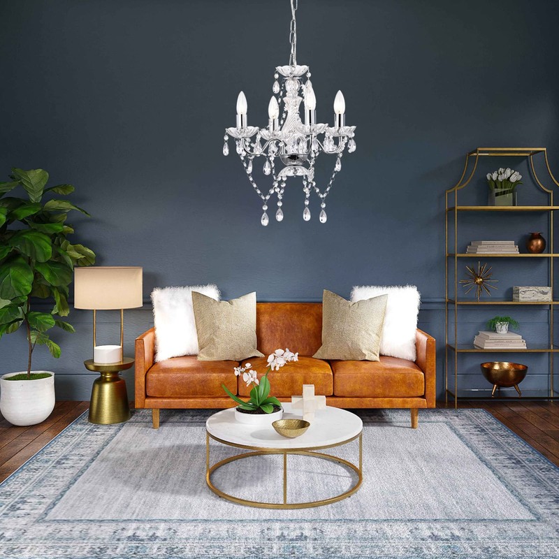 LaLuLa Chrome Chandelier Modern Mini Acrylic Crystal Chandelier Lighting 4
