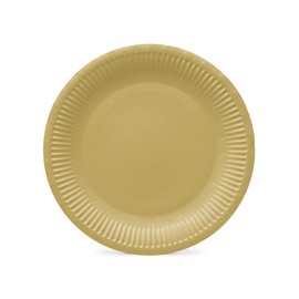 PAW - Paper Plates (23 cm) I Pack of 8 I Disposable Plates Ideal for Weddings, Communions, Parties, Birthdays I Water Based Paper Plate Print I Party Supplies 100% Biodegradable I Monocolour Gold