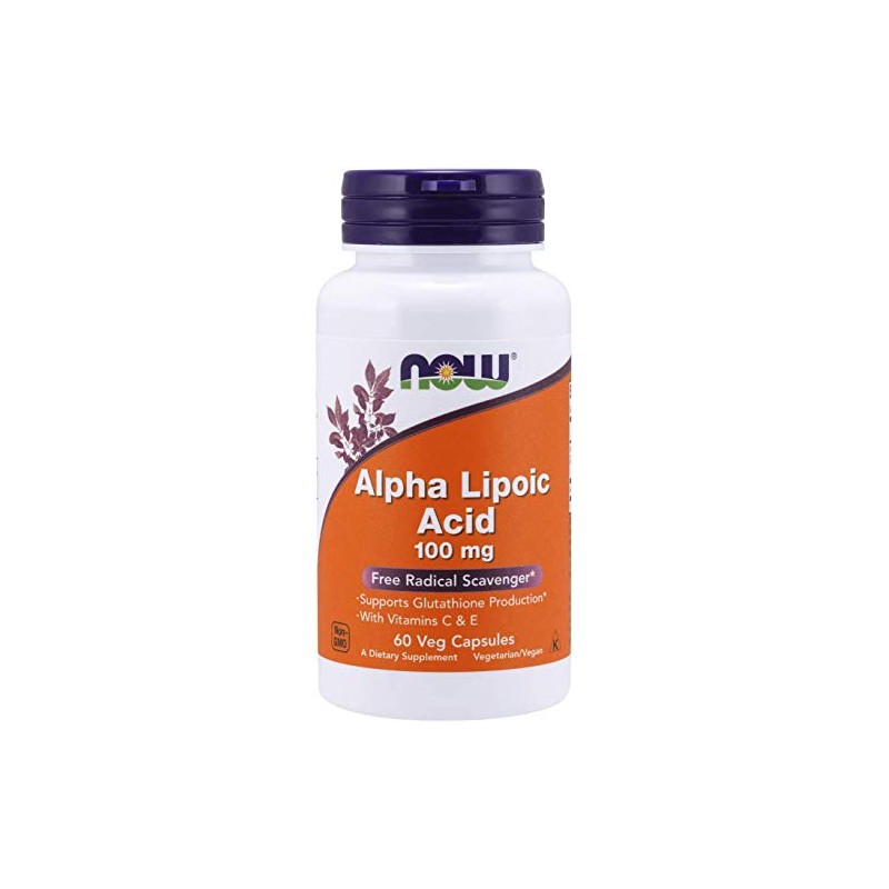 Now Alpha Lipoic ácido 100 mg 60 vcap 60 unidades