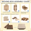 Unarty 2 Pack Mug Moving Boxes with Divider 17 x