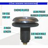 LASCO 03-4825 Rapid Fit Style Strainer Stopper Bathtub, Chrome Plated