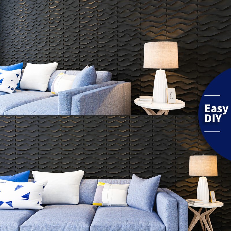 Art3dwallpanels 33 Pack 3D Wall Panels - Elegant Wave Textured