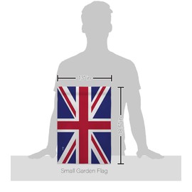 United Kingdom Garden Flag - Set with Stand Regional Nationality Nation International World Country Particular Area - House Decoration Banner Small Yard Gift Double-Sided Made In USA 13 X 18.5